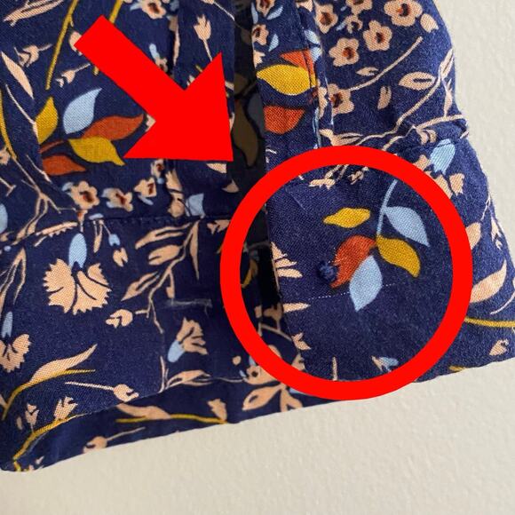 Maeve Anthropologie Floral Blouse Tie Neck Sz Small High Low Multicolor - Read - Picture 10 of 10